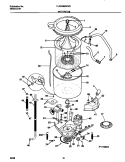 WSHR MTR, HOSE Diagram and Parts List for FLXE6960EW0  Frigidaire Washer Dryer Combo
