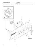 CONTROL PANEL Diagram and Parts List for FDBC24BAS3  Frigidaire Dishwasher