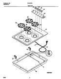 MAIN TOP Diagram and Parts List for TGC3X3XCW3  Tappan Cooktop