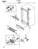 CABINET Diagram and Parts List for FFU12D9GW0  Frigidaire Freezer