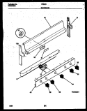 BACKGUARD Diagram and Parts List for GF600ND8  Frigidaire Range