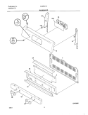 BACKGUARD Diagram and Parts List for GLGF377AQA  Frigidaire Range