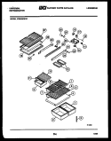 SHELVES AND SUPPORTS Diagram and Parts List for GTN198CH2  Frigidaire Refrigerator