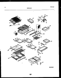 SHELVES AND SUPPORTS Diagram and Parts List for FPCE21TPW1  Frigidaire Refrigerator