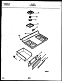 COOKTOP AND DRAWER PARTS Diagram and Parts List for 30-4382-23-01  Tappan Range