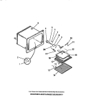OVEN LINER, RACKS, BAKE, BROIL ELEM Diagram and Parts List for R530DL0  Frigidaire Range
