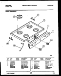 COOKTOP PARTS Diagram and Parts List for CP303VP2J01  Uni Range