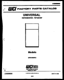 COVER Diagram and Parts List for GTN140HG1  Frigidaire Refrigerator