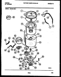 TUB DETAIL Diagram and Parts List for 46-2451-00-01  Tappan Washer