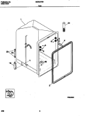 TUB Diagram and Parts List for MDR251RHR0  Frigidaire Dishwasher