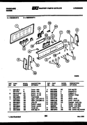 CONTROL PANEL Diagram and Parts List for REG36AW3  Frigidaire Range