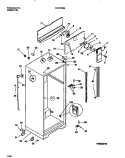 CABINET W / FAN ASSEMBLY Diagram and Parts List for TRT21PNBD1  Tappan Refrigerator