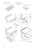 SHELVES Diagram and Parts List for FRT18FG3DW0  Frigidaire Refrigerator