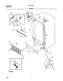 CABINET Diagram and Parts List for FFU17C4CW1  Frigidaire Freezer