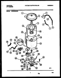 TUB DETAIL Diagram and Parts List for MWX233MBW0  Tappan Washer