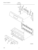 BACKGUARD Diagram and Parts List for FGFL79GBC  Frigidaire Range