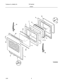 DOOR Diagram and Parts List for FEF352GMA  Frigidaire Range