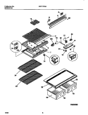 SHELVES, DIVIDERS Diagram and Parts List for WRT17CVAW2  Frigidaire Refrigerator
