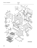 BODY Diagram and Parts List for FED365EBE  Frigidaire Range
