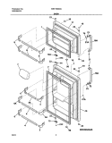 DOOR Diagram and Parts List for WRT15MB3AW1  Westinghouse Refrigerator