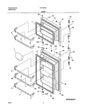 DOOR Diagram and Parts List for FRT18G4AQ2  Frigidaire Refrigerator