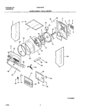 UPPER CABINET / DRUM / HEATER Diagram and Parts List for GLET1041AS2  Frigidaire Washer Dryer Combo