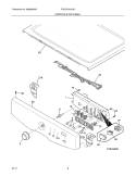 CONTROLS/TOP PANEL Diagram and Parts List for FAQG7021LB0  Frigidaire Dryer