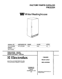 COVER Diagram and Parts List for WFU14FK3BW0  Westinghouse Freezer