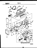 ICE MAKER AND INSTALLATION PARTS Diagram and Parts List for FPGC21TAL1  Frigidaire Refrigerator