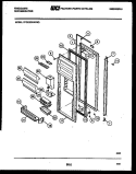 REFRIGERATOR DOOR PARTS Diagram and Parts List for FPCE22VWPL0  Frigidaire Refrigerator