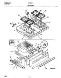 TOP / DRAWER Diagram and Parts List for FGF333SADC  Frigidaire Range