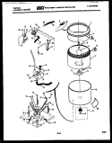 TUBS, WATER VALVE AND LID SWITCH Diagram and Parts List for 44-2417-00-01  Tappan Washer Dryer Combo