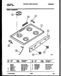 COOKTOP PARTS Diagram and Parts List for CG300SP2WH01  Frigidaire Range