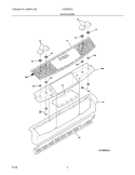 BACKGUARD Diagram and Parts List for LGS389FEA  Frigidaire Range