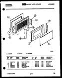 DOOR PARTS Diagram and Parts List for MC890E1  Frigidaire Microwave