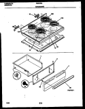 COOKTOP AND DRAWER PARTS Diagram and Parts List for FEF377BADA  Frigidaire Range