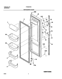REFRIGERATOR DOOR Diagram and Parts List for FRS26KF6CB0  Frigidaire Refrigerator