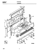 BACKGUARD Diagram and Parts List for FGF374CCSG  Frigidaire Range