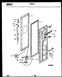 FREEZER DOOR PARTS Diagram and Parts List for FRS22VSAD0  Frigidaire Refrigerator