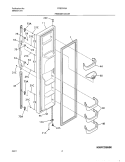 FREEZER DOOR Diagram and Parts List for FRS23X5AW0  Frigidaire Refrigerator