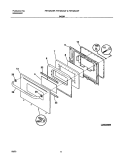 DOOR Diagram and Parts List for FEF326AQF  Frigidaire Range