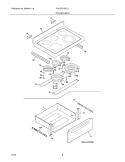 TOP / DRAWER Diagram and Parts List for PGLEF375ES1  Frigidaire Wall Oven