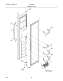 FREEZER DOOR Diagram and Parts List for FGHS2669KP1  Frigidaire Refrigerator