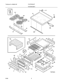 TOP/DRAWER Diagram and Parts List for CPLEFMZ9GCF  Frigidaire Range