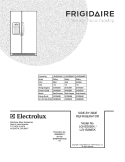 COVER Diagram and Parts List for LGHS2655KE1  Frigidaire Refrigerator