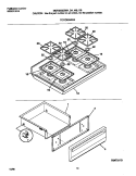 TOP / DRAWER Diagram and Parts List for MGF355BGDB  Frigidaire Range