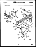 BURNER, MANIFOLD AND GAS CONTROL Diagram and Parts List for GG46CL3  Frigidaire Range