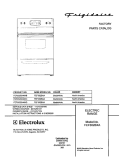 COVER Diagram and Parts List for FEF362BXAWB  Frigidaire Range