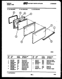 DOOR PARTS Diagram and Parts List for 32-1009-23-02  Tappan Range