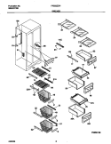 SHELVES Diagram and Parts List for FRS22ZGHD4  Frigidaire Refrigerator